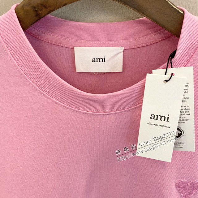 Ami專櫃2023SS新款刺繡T恤 男女同款 tzy2659